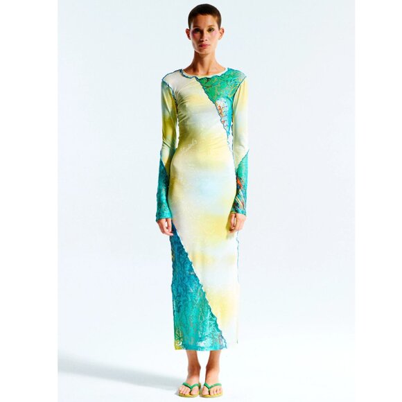 SIEDRES Yellow Parker Patchwork Maxi Dress - Picture 1 of 16